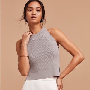 Aritzia Wilfred Crevier Top in Beige/Brown - XXS